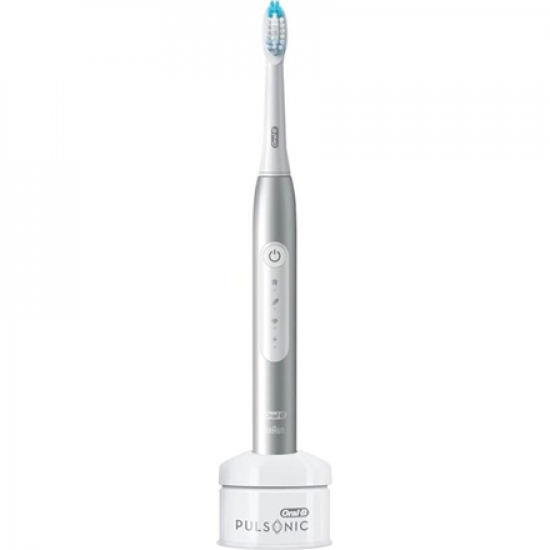 Oral-B Pulsonic Slim Luxe 4000 Sonic | Electric Toothbrush | Rechargeable | For adults | Number of brush heads included 1 | Number of teeth brushing modes 3 | Platinum