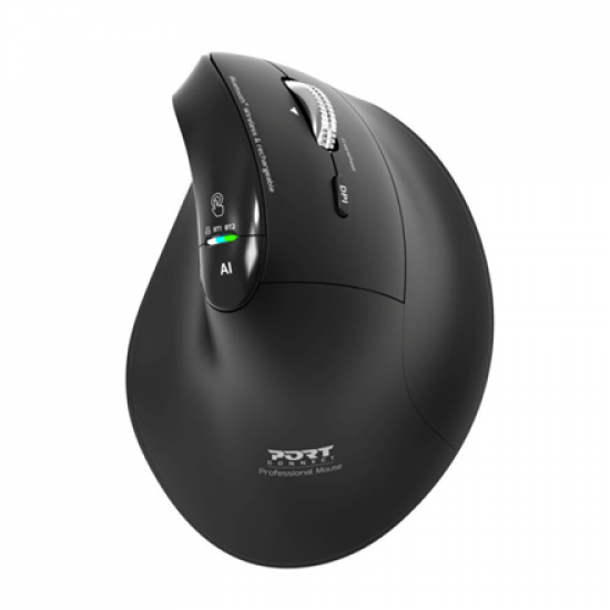 PORT CONNECT Mouse | ERGO AUDITOR | Wireless | Bluetooth, 2.4 GHz | Black