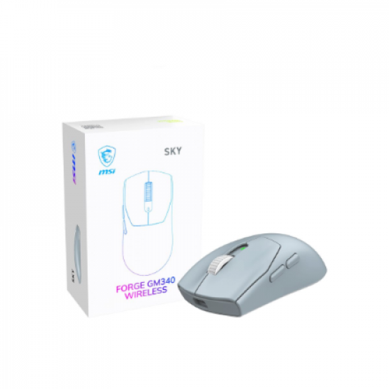 MSI Gaming Mouse | FORGE GM340 WIRELESS | Wireless | 2.4 GHz, Bluetooth , USB | Sky