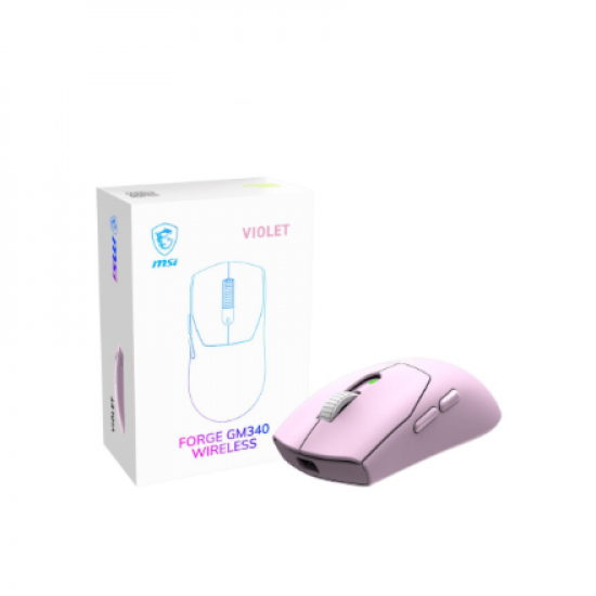 MSI Gaming Mouse | FORGE GM340 WIRELESS | Wireless | 2.4 GHz, Bluetooth , USB | Violet
