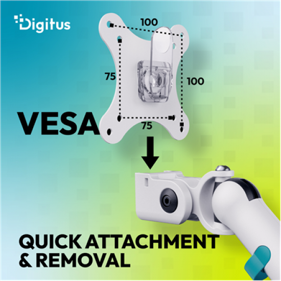 Digitus Desk Mount | Tilt, rotation, pivot | Dual design monitor mount, 2x 35