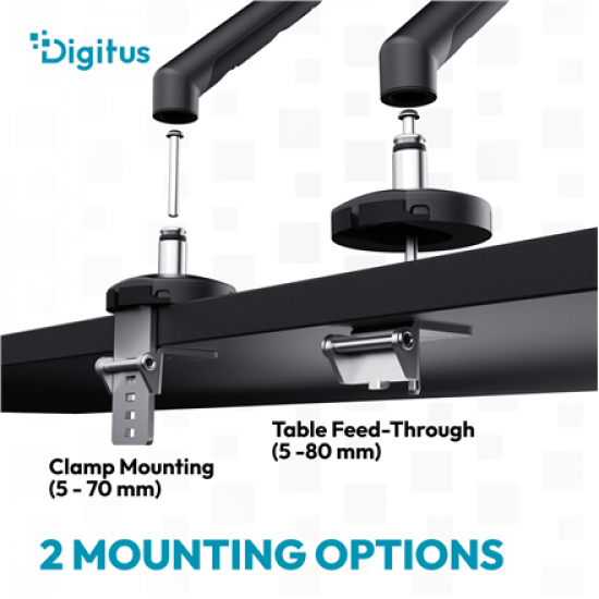 Digitus Desk Mount | Tilt, rotation, pivot | Single design monitor mount | 35 