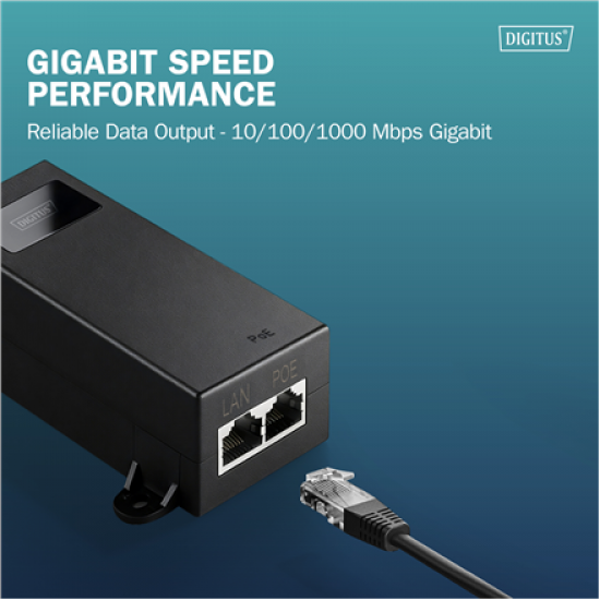 Digitus Gigabit Ethernet PoE++ injector, 802.3bt | DN-95104-1
