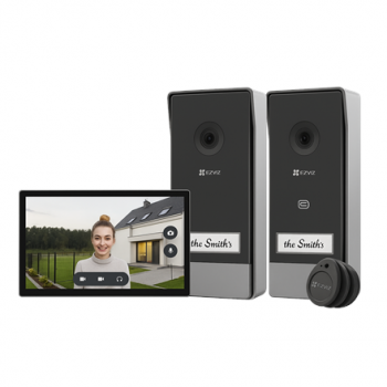 EZVIZ HP7 Video Doorphone Kit(3MP,2 Doorbells,1 Monitor,2-Wire,IP65,3 RFID Cards)