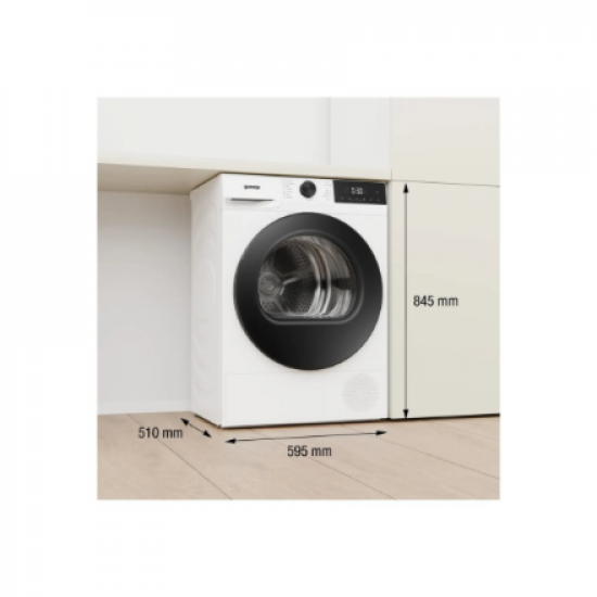 Gorenje Dryer Machine DG2P7E, E, Front loading, 7 kg, Heat pump, Depth 51 cm, White