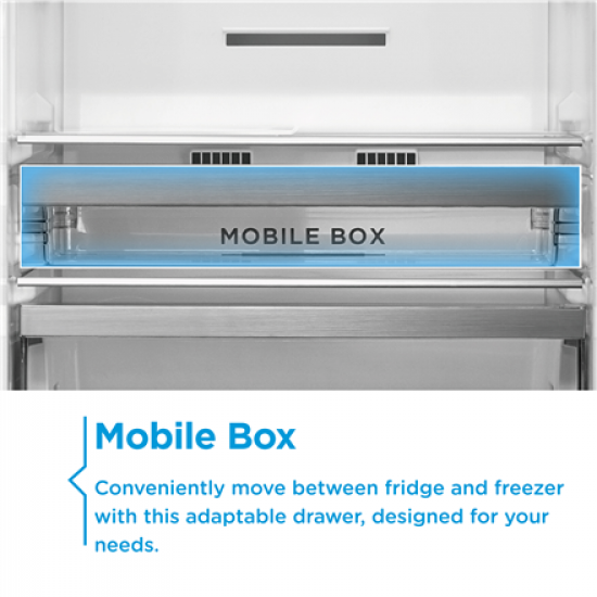 Midea MDRE271FGE01 Refrigerator, E, Built-in, Combi, Height 178.5 cm, Fridge net 192L, Freezer 79L, White