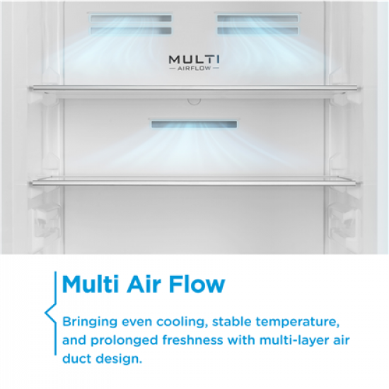 Midea MDRE271FGE01 Refrigerator, E, Built-in, Combi, Height 178.5 cm, Fridge net 192L, Freezer 79L, White