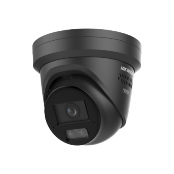 Hikvision DS-2CD2387G3-LIS2UY/SL(2.8mm)/BLACK 8MP ColorVu Smart Hybrid Light Turret IP Camera,2.8mm,Dual Mic,Speaker,PoE,IP67,Black