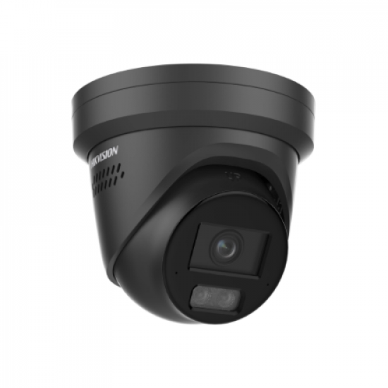 Hikvision DS-2CD2387G3-LIS2UY/SL(2.8mm)/BLACK 8MP ColorVu Smart Hybrid Light Turret IP Camera,2.8mm,Dual Mic,Speaker,PoE,IP67,Black