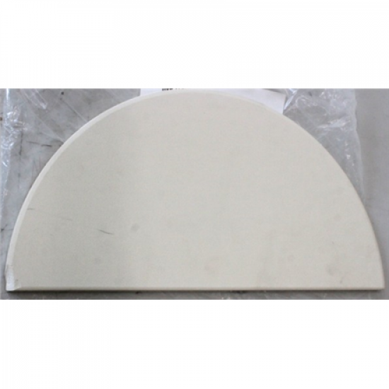 SALE OUT. TunaBone | Half moon pizza stone, 190 mm for Kamado 23/24inch | CHIPPED CORNER