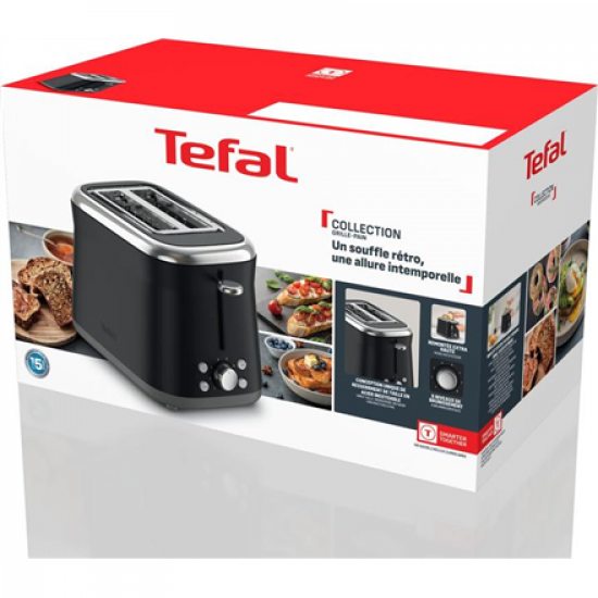 Tefal TT7208E0 Collection Retro Toaster, 850 W, Black