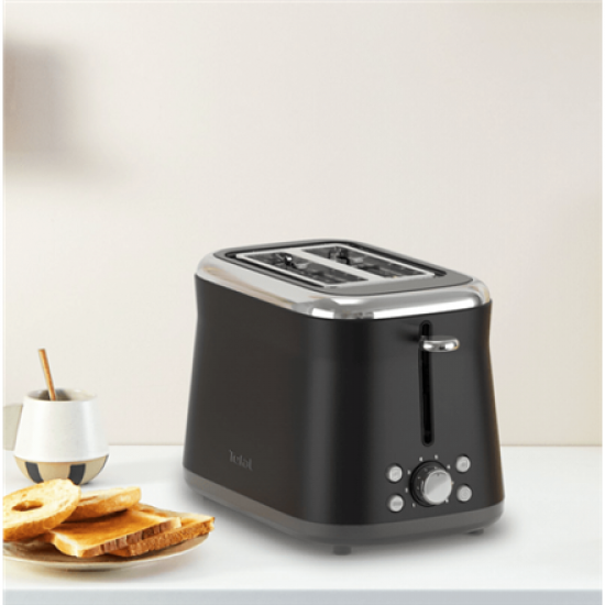 Tefal TT7208E0 Collection Retro Toaster, 850 W, Black