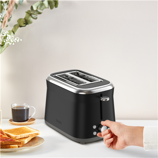 Tefal TT7208E0 Collection Retro Toaster, 850 W, Black