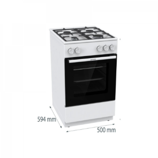 Gorenje GG5A10WFFM Cooker, Gas hob, Gas oven, Width 50 cm, White