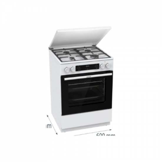 Gorenje GK6C5WF Cooker, Gas hob, Electric oven, Width 60 cm, White
