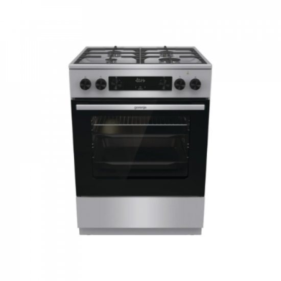 Gorenje GK6C4XF | Cooker | Hob type Gas | Oven type Electric | Stainless steel | Width 60 cm | Depth 60 cm | Grilling | Energy efficiency class A | 71 L