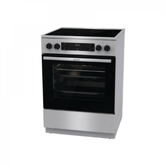 Gorenje GECS6C70XC Cooker, Ceramic hob, Electric oven, Width 60 cm, Stainless Steel