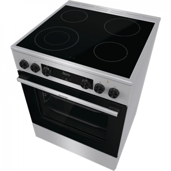 Gorenje GECS6C70XC Cooker, Ceramic hob, Electric oven, Width 60 cm, Stainless Steel