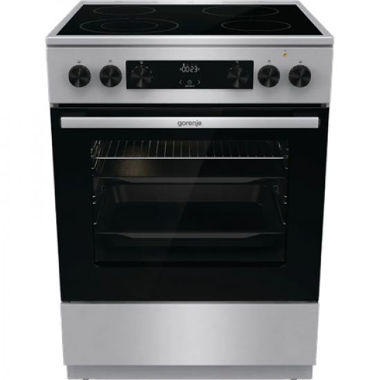 Gorenje GECS6C70XC Cooker, Ceramic hob, Electric oven, Width 60 cm, Stainless Steel