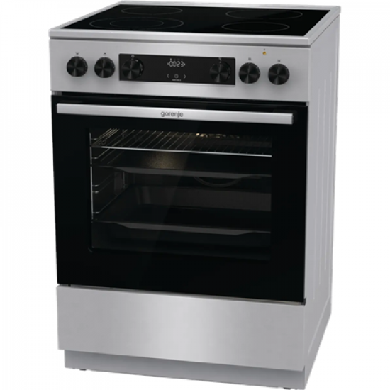 Gorenje GECS6C70XC Cooker, Ceramic hob, Electric oven, Width 60 cm, Stainless Steel