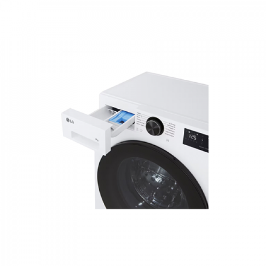 LG F2X50S8TLB Washing Machine, Front Load, Capacity 8 kg, Spin speed 1200 rpm, White