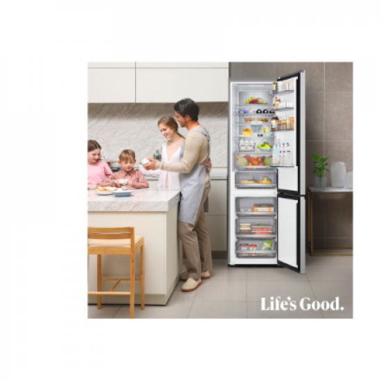LG GBBS716CMB Refrigerator, Bottom Freezer, Total No Frost, Width 60 cm, Stainless Steel