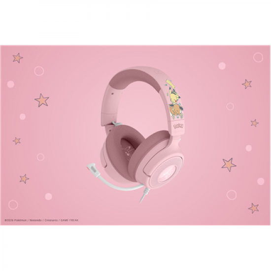 Razer Gaming Headset | Kraken V4 X | Wired | On-ear | Microphone | Pikachu & Eevee Edition