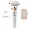 Braun Silk-épil 9 Flex SES9-011 3D Epilator, Wet & Dry, White/Gold