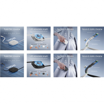 Lenovo Accessories 240W USB-C Retractable Cable (BL)