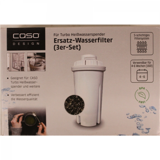 SALE OUT. Caso Spare filter for Turbo-hot water dispenser, 3 filters | Caso Spare filter for Turbo-hot water dispenser, 3pcs | DAMAGED PACKAGING