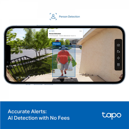 TP-Link Tapo D205 2K Battery Video Doorbell | TP-LINK
