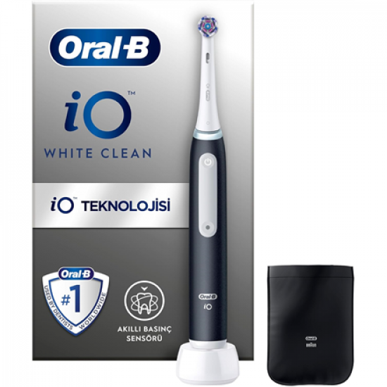 Oral-B iO White Clean Electric toothbrush, Black/White | Oral-B