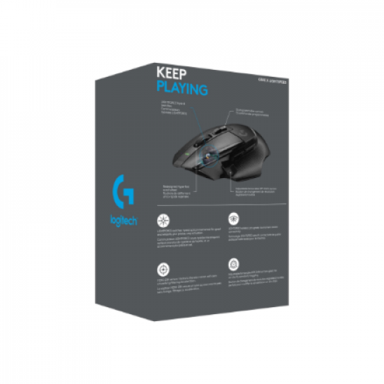 Logitech G502 X LIGHTSPEED Wireless Gaming Mouse, Black