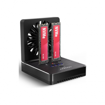 AXAGON ADSA-M2C22 USB-C 20Gbps docking station for 2x M.2 NVMe / SATA SSD with disk cloning function without PC