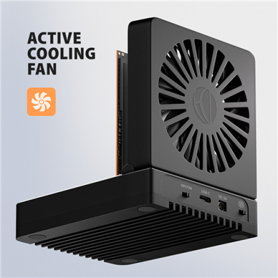 AXAGON ADSA-M2C22 USB-C 20Gbps docking station for 2x M.2 NVMe / SATA SSD with disk cloning function without PC