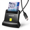 AXAGON CRE-SM4NC USB-C Smart card StandReader