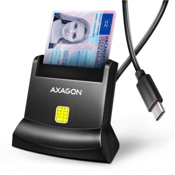 AXAGON CRE-SM4NC USB-C Smart card StandReader