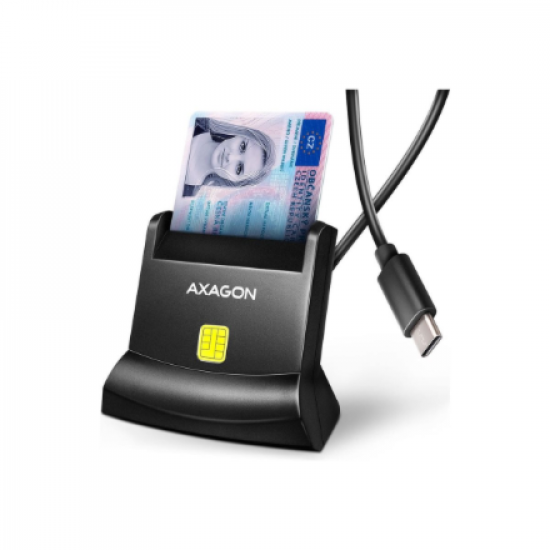 AXAGON CRE-SM4NC USB-C Smart card StandReader