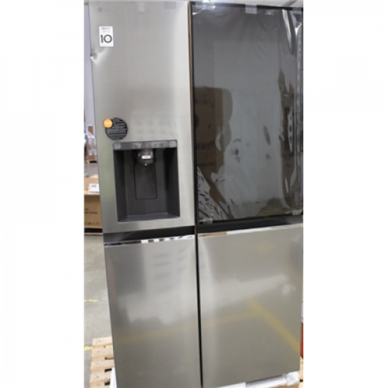 SALE OUT. LG GSGV81PYLL Refrigerator, Free-standing, Side by Side, E, Height 1.79 m, Net fridge 416 L, Net freezer 190 L, Silver | SALE OUT. LG Refrigerator | GSGV81PYLL | Energy efficiency class E | Free standing | Side by side | Height 179 cm | Fridge n