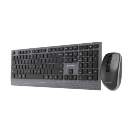 Gembird KBS-WPS-02 Dual-mode slim wireless desktop set, 2.4G+BT, US layout | Gembird