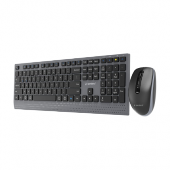 Gembird KBS-WPS-02 Dual-mode slim wireless desktop set, 2.4G+BT, US layout | Gembird