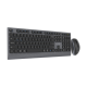 Gembird KBS-WPS-02 Dual-mode slim wireless desktop set, 2.4G+BT, US layout | Gembird