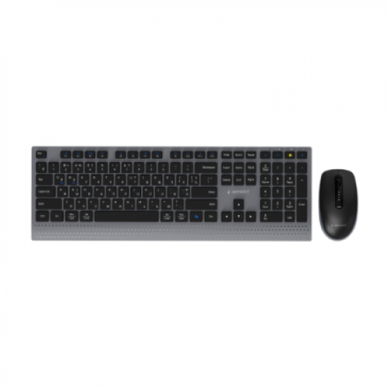 Gembird KBS-WPS-02-CYRL Dual-mode slim wireless desktop set, 2.4G+BT, Cyrillic layout | Gembird