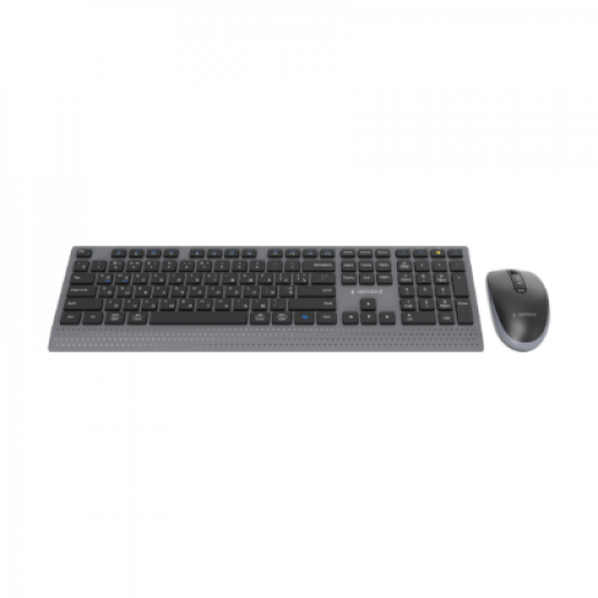 Gembird KBS-WPS-02-CYRL Dual-mode slim wireless desktop set, 2.4G+BT, Cyrillic layout | Gembird