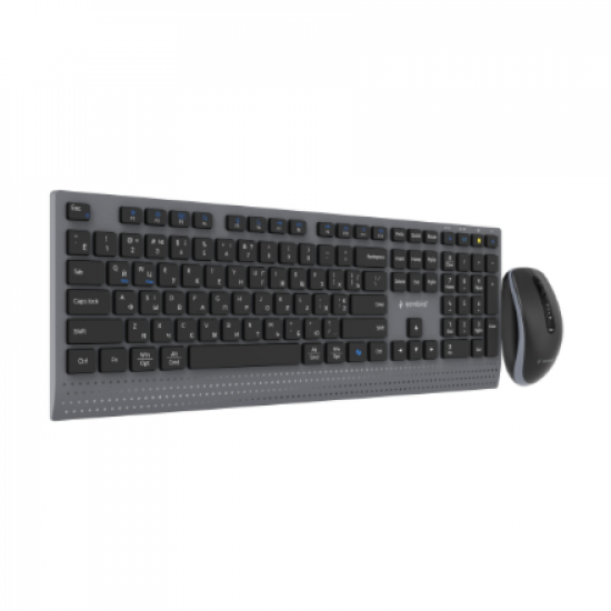 Gembird KBS-WPS-02-CYRL Dual-mode slim wireless desktop set, 2.4G+BT, Cyrillic layout | Gembird