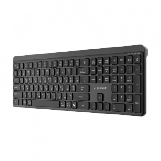 Gembird KB-WPS-03-CYRL Dual-mode pro-business slim wireless keyboard, 2.4G+BT, Cyrillic layout | Gembird