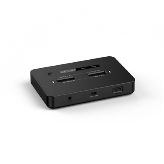 Gembird DD2-U3M2 Desktop dual drive USB Type-C M.2 NVME (and SATA) SSD docking station, black | Gembird
