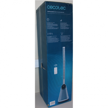 SALE OUT. EnergySilence 9890 Skyline Bladeless | Tower Fan | Stand Fan | 50 W | Diameter 23 cm | Number of speeds 3 | Oscillation | Timer | Remote control | Grey/White | DAMAGED PACKAGING