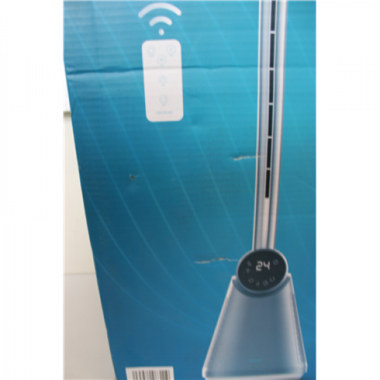 SALE OUT. EnergySilence 9890 Skyline Bladeless | Tower Fan | Stand Fan | 50 W | Diameter 23 cm | Number of speeds 3 | Oscillation | Timer | Remote control | Grey/White | DAMAGED PACKAGING