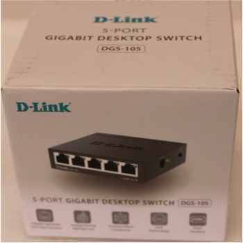 SALE OUT. D-Link DGS-105GL/E 5-Port Gigabit Ethernet Switch | SALE OUT. Ethernet Switch | DGS-105/E | Unmanaged | Desktop | Gigabit Ethernet (copper) ports quantity 5 | 60 month(s) | UNPACKED